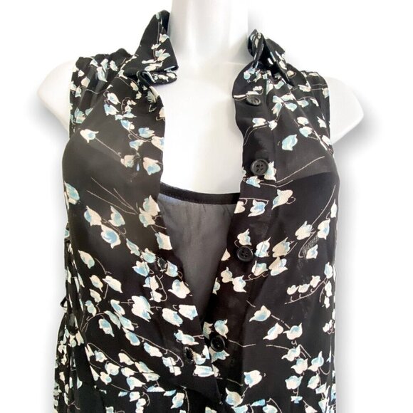 REFORMATION  Floral Print Sheer Sleeveless Maxi Tent Dress, Size S, with slip - Picture 10 of 16